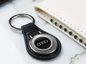 Audi Portachiave Pelle Elegante Tocco Pregevole